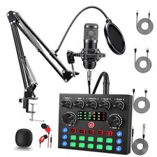 V8s Sound Card with BM-800 1 BM800 Microphone - Podcast Equipment Bundle US picture
