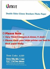 Thick Photo Paper Glossy Double Sided 100 Sheets 8.5x11 Heavyweight 68lb 260gsm picture