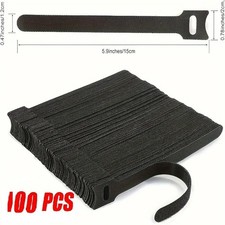 50-100pcs Cable Straps Wire Cord Hook Loop Ties Reusable Fastening Organizer Lot picture