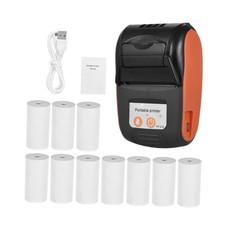 GOOJPRT PT-210 203dpi Portable Thermal Printer Receipt Printer W/ 10 Rolls A6W3 picture
