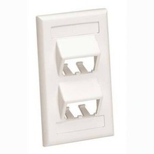 Panduit CFPSL4WHY Classic Sloped Faceplate 4-Port White picture