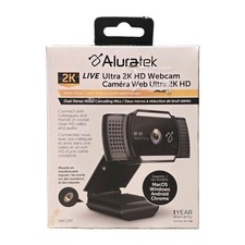 Aluratek 2K Ultra HD Webcam with Autofocus and Dual Microphones New Sealed  picture