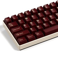 Red Double Shot PBT Keycap Set 75 Percent Cherry Profile Keyboard ANSI MX picture