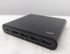 MONOPRICE 80W 5 Port USB Smart Charger 1 USB C & 4 USB A - IIIP Black 33467 READ picture