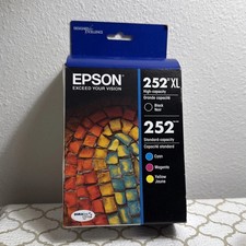 Epson 252XL Black & 252 Color Ink Cartridges Yellow/Magenta/Cyan (07/2027) NEW  picture