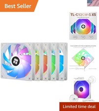 5-Pack 120mm ARGB CPU Fans with Silent 4-Pin PWM & S-FDB Bearing 1550RPM picture