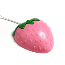 Cute Pink Strawberry Wired Mouse USB PC Computer Laptop` picture