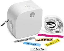 P12 Ribbon Printer Label Maker Machine with 4 Tapes for Home School Office picture