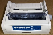 OKI MicroLine 420 Turbo (D22900A) 9-Pin Dot Matrix Printer Tested (MISSING TRAY) picture