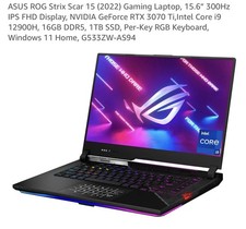 ASUS ROG Strix Scar 15.6” 300Hz NVIDIA 3070 Ti,Intel i9 12900H 16GB DDR5 1TB SSD picture