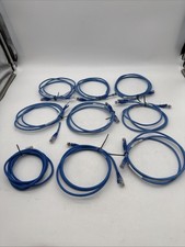 Lot of 9 Hitachi Vantara Cat 6 RJ45 Ethernet Patch Cables Blue 8x5Ft & 1x7FT CMR picture