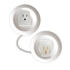 Legrand Wiremold In-Wall TV Power and Cable Grommet Kit White 1 Pack picture