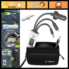 10FT 3-in-1 Power Cable with Voltage Display & Switch, USB-C Car Adapter for Sta picture