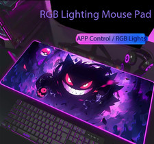 RGB Pokémon Gengar Gaming Mouse Pad LED Glowing Desk Mat LED mouse Keyboard Pad picture