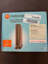 Motorola MG7550 16x4 High-Speed Cable Modem Plus AC1900 WiFi Router with Box picture