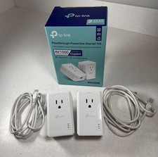 TP-Link AV1000 Powerline Ethernet Adapter Kit Gigabit Port Passthrough picture