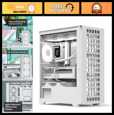 Mini Tower Case with 360mm Radiator Support, 11 Fan Slots, USB Type-C, White picture