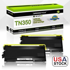 GREENCYCLE 2PK TN350 Toner For Brother HL-2030 HL-2040 HL-2070N Intellifax 2850 picture