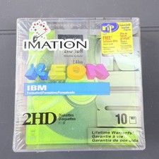 IMATION Neon IBM Formatted 2HD 10 Pack Diskettes 1.44MB Sealed picture