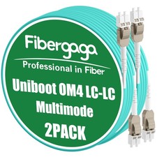 Fibergaga OM4 LC to LC Fiber Cable 0.5M, 2 Pack picture