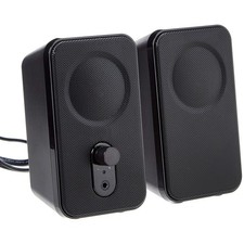 Amazon Basics Computer Speakers for Desktop Laptop PC, AC Powered, Black picture
