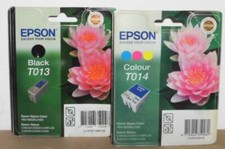 Epson T013 + T014 Ink Black Color Stylus Color 480 580 C20 C40 S UX SX Plus B picture