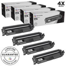 LD 4pk Comp Black Laser Toner Cartridge for HP 17A CF217A M102a M102 MFP 130a picture