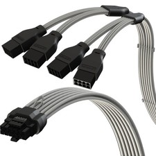 12VHPWR GPU Power Extension Cable Fits RTX 5070/5080 12+4 To 4x8 Pin 45cm picture