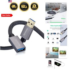 USB 3.0 Extension Cable 1ft/0.3m, USB Extender Cable Type A Male to Female 5G... picture