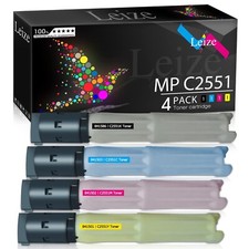 ** NEW Ricoh Toner | MP C2551 | Black / Color | With Chips | Compatible | 4-Pack picture