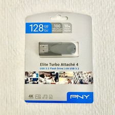 PNY 128GB Elite Turbo Attaché 4 USB 3.2 Flash Drive NEW IN PACKAGE picture