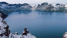 Landscape lake winter mountains como Custom Gaming Mat Desk picture