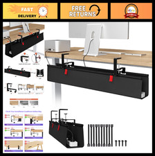 36-Inch No-Drill Under Desk Cable Management Tray | Easy Install, Tidy Cables picture