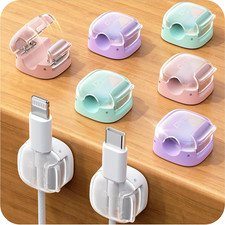 8 Pack Cable Clips, Cord Organizer [1S Lock] Cute Spring Cord Holder | Phone Cha picture