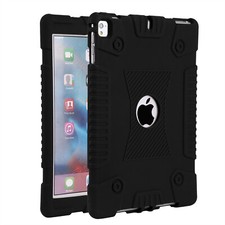 iPad 5th / 6th Generation 9.7 Shockproof Slim Soft Case + Tempered Glass Film picture