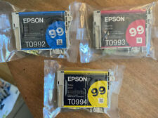 SET OF 3 NEW Genuine Sealed Bag Epson 99 Ink Cartridges CYAN MAGENTA YELLOW picture
