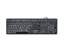 MCSaite Wired Backlit USB Keyboard - 104 Keys Standard Full Size with White L... picture
