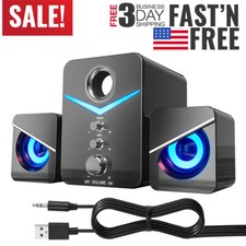 Computer Speakers Surround Sound System Wired PC Speakers Gaming Bass 3.5mm Jack picture