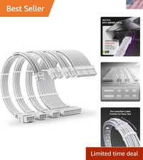 12VHPWR PSU Extension Cable Kit for RTX 50/40 Series, 16AWG Pcie 5.0, 30cm, S... picture