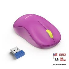 Portable Ambidextrous 2.4 GHz Wireless Mouse for Laptop- Rose red picture