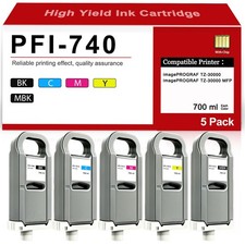 5 Pack PFI-740 (700ml) Ink Cartridge Compatible for Canon TZ-30000 TZ-30000 picture