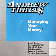 1987 Managing Your Money IBM PC Tandy CPU User's Finance Guide Vintage PB E51 picture