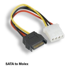 7inch SATA 15Pin Male to Molex LP4 4Pin Female Power Cord for PC Internal HDD MB picture
