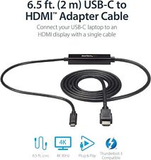 StarTech.com 6ft USB-C to HDMI Cable - USB Type-C to HDMI Adapter Cable - 4K 30H picture