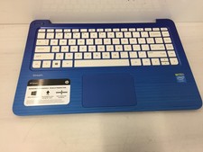 HP Stream 13-c110nr Replacement Palmrest Keyboard Touchpad Assembly Blue picture
