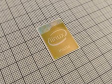 5 x Yellow Holographic Linux Inside Stickers For The Computer Case 18 x 25 mm picture