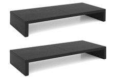 Teamix 2 Pack Monitor Stand Riser for 2 Monitors, Laptops, and PCs - Black, 2 px picture