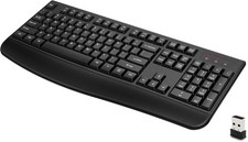 QUASIO Wireless Keyboard, 2.4G Full-Sized Ergonomic Wireless Computer Keyboard w picture
