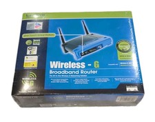 Wi-Fi Wireless-G Broadband Router 2.4 GHz Linksys WPA2 & WMM (Model WRT54G) New picture