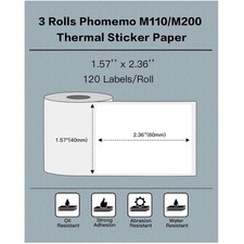Labels- 3 Rolls M110/M220/M221/M120/M200 Thermal L picture
